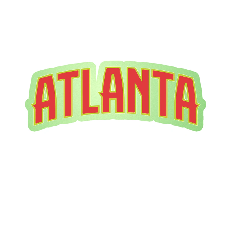 Atlanta Hawks - Atlanta - Glow in the Dark Vinyl Sticker - Custom Size