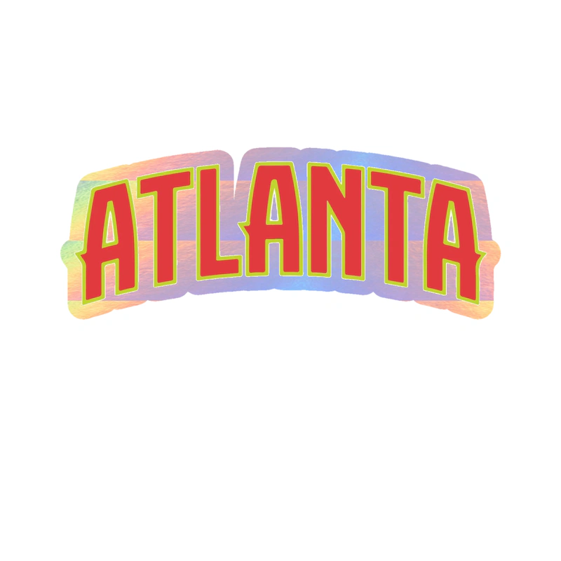 Atlanta Hawks - Atlanta - Holographic Vinyl Sticker - Custom Size