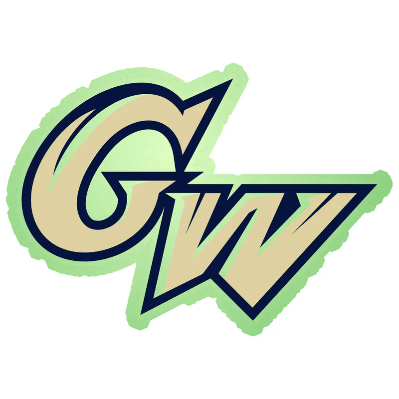 George Washington Colonials - Glow in the Dark Vinyl Decal - Custom Size