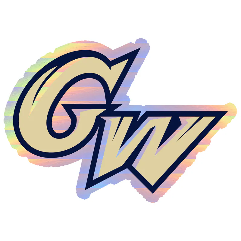 George Washington Colonials - Holographic Vinyl Decal - Custom Size