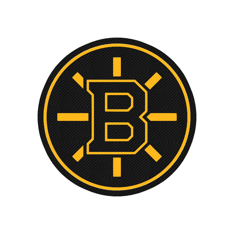 Boston Bruins - Circle With B - Carbon Fiber Vinyl Sticker - Custom Size
