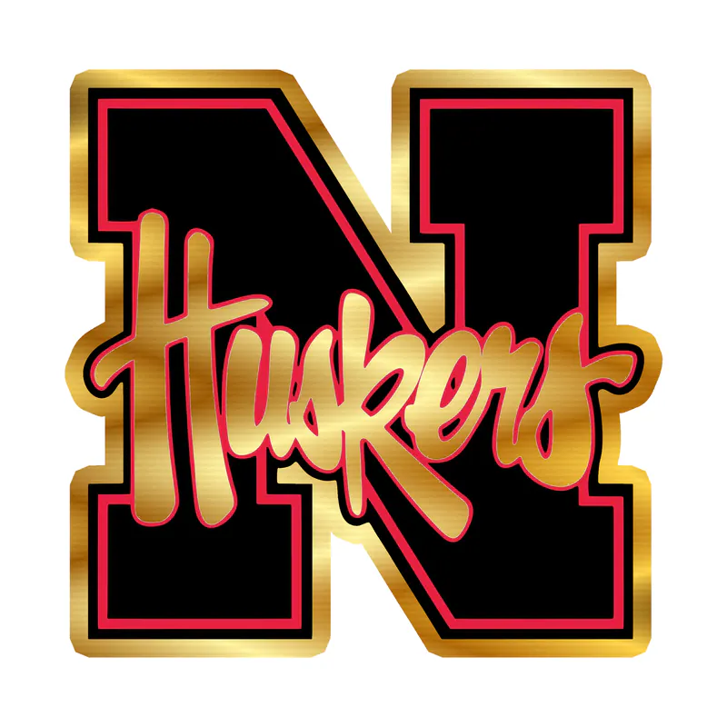 Nebraska Cornhuskers - Image 3 - Gold Chrome Vinyl Decal - Custom Size