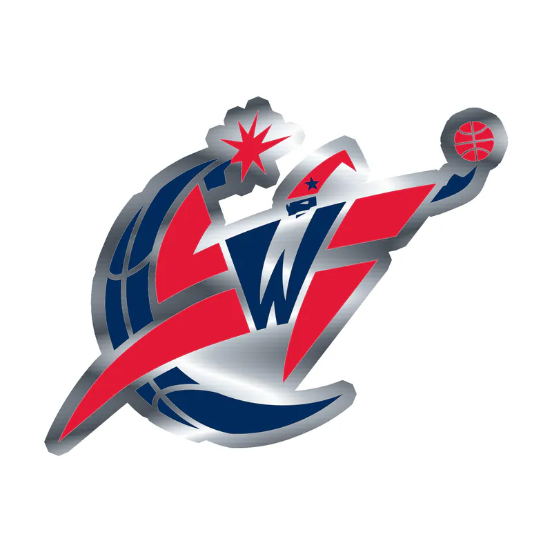 Washington Wizards - Image 7 - Silver Chrome Vinyl Sticker - Custom Size