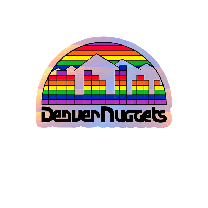 Denver Nuggets - Image 2 - Holographic Vinyl Sticker - Custom Size