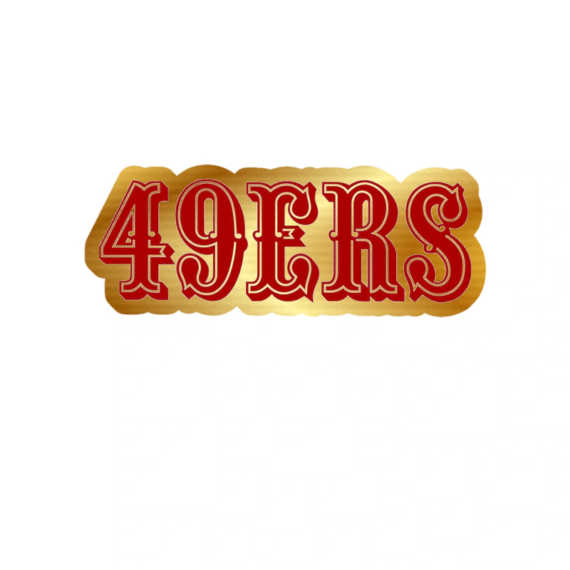 San Francisco 49ers - Image 5 - Gold Chrome Vinyl Sticker - Custom Size