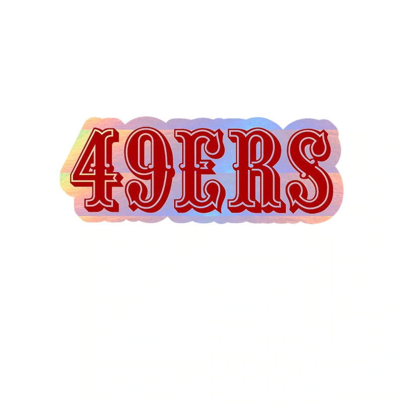 San Francisco 49ers - Image 5 - Holographic Vinyl Sticker - Custom Size