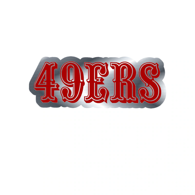 San Francisco 49ers - Image 5 - Silver Chrome Vinyl Sticker - Custom Size