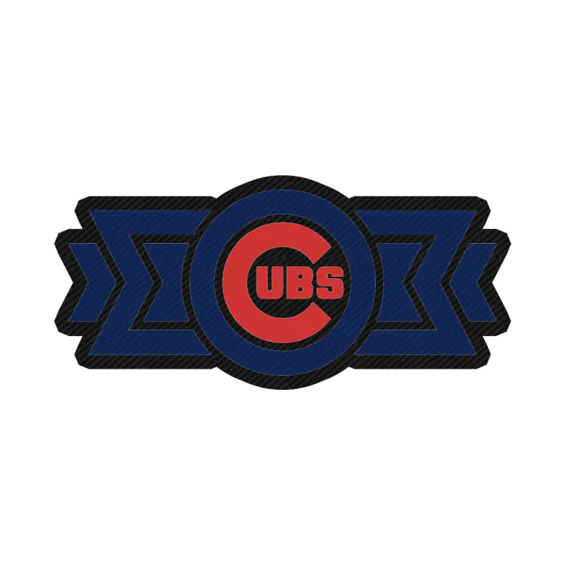 Chicago Cubs - Carbon Fiber Vinyl Sticker - Custom Size