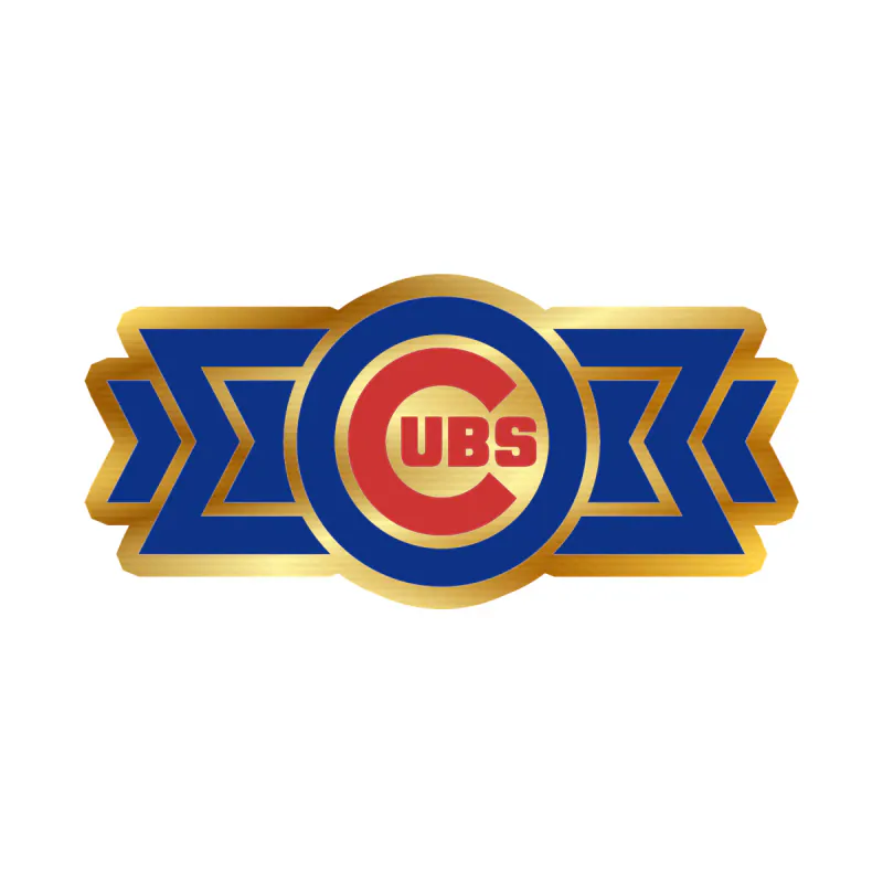 Chicago Cubs - Gold Chrome Vinyl Sticker - Custom Size