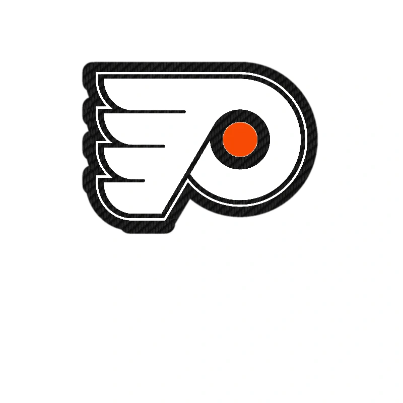 Philadelphia Flyers - P With Wings - Carbon Fiber Vinyl Sticker - Custom Size