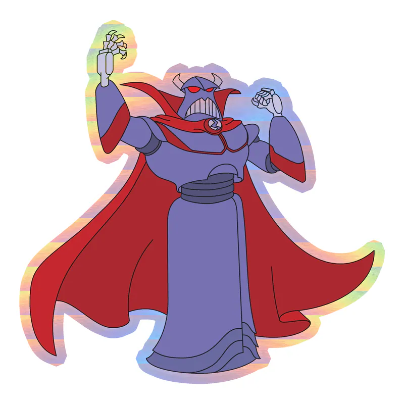 Toy Story Emperor Zurg Holographic Vinyl Sticker - Custom Size