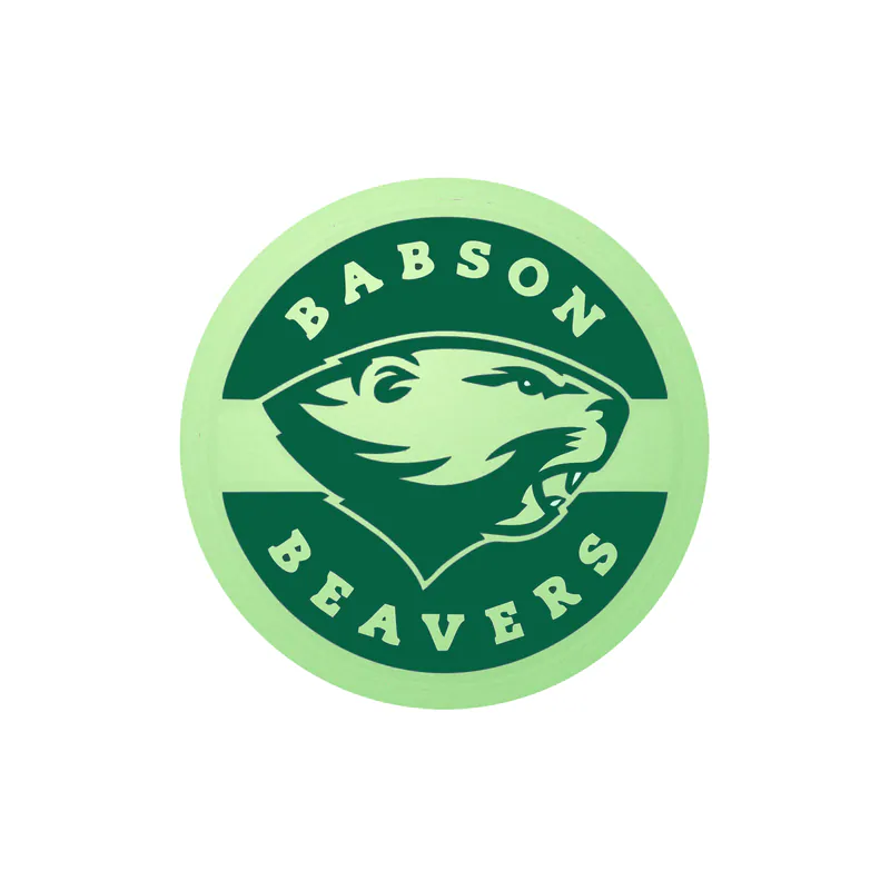 Babson Beavers Glow in the Dark Vinyl Decal - Custom Size
