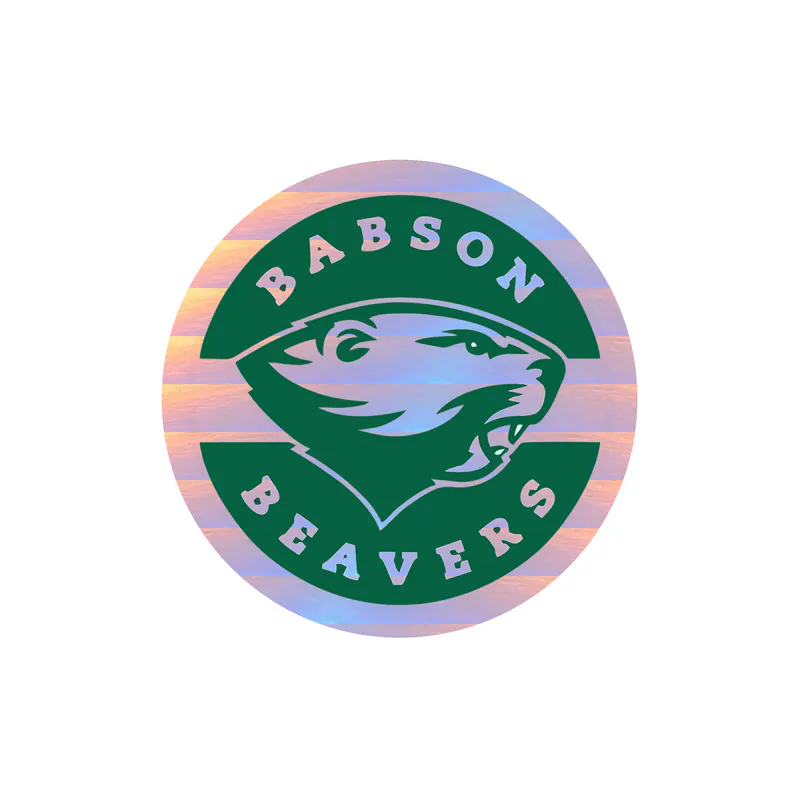 Babson Beavers Holographic Vinyl Decal - Custom Size