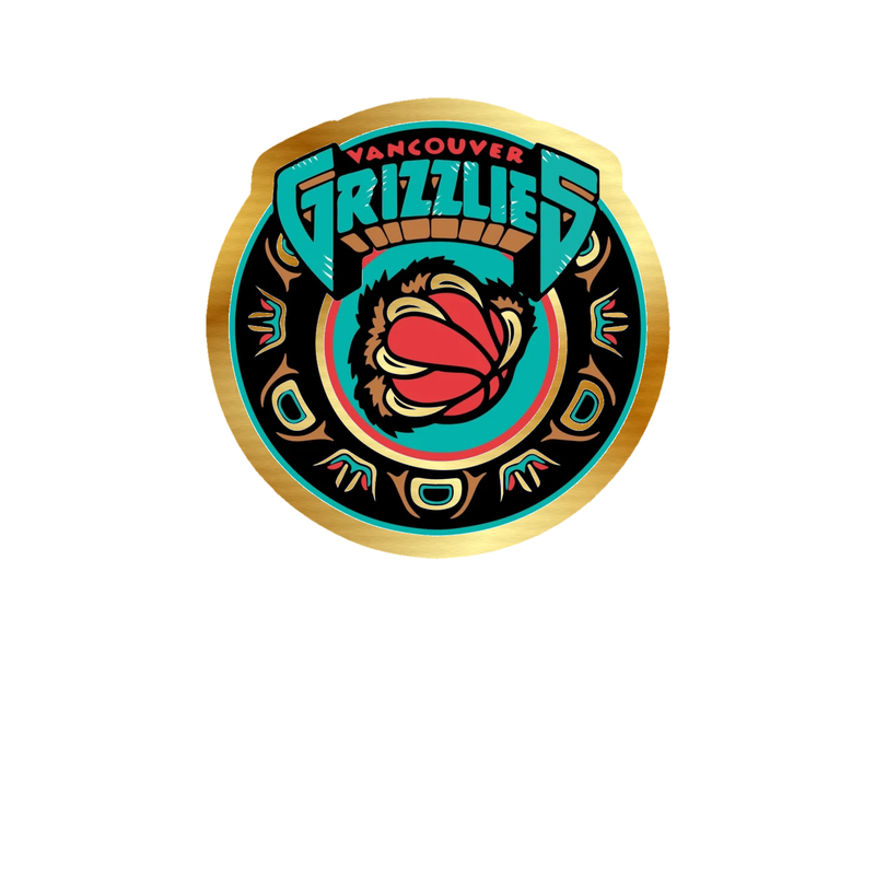 Memphis Grizzlies - Image 11 - Gold Chrome Vinyl Sticker - Custom Size