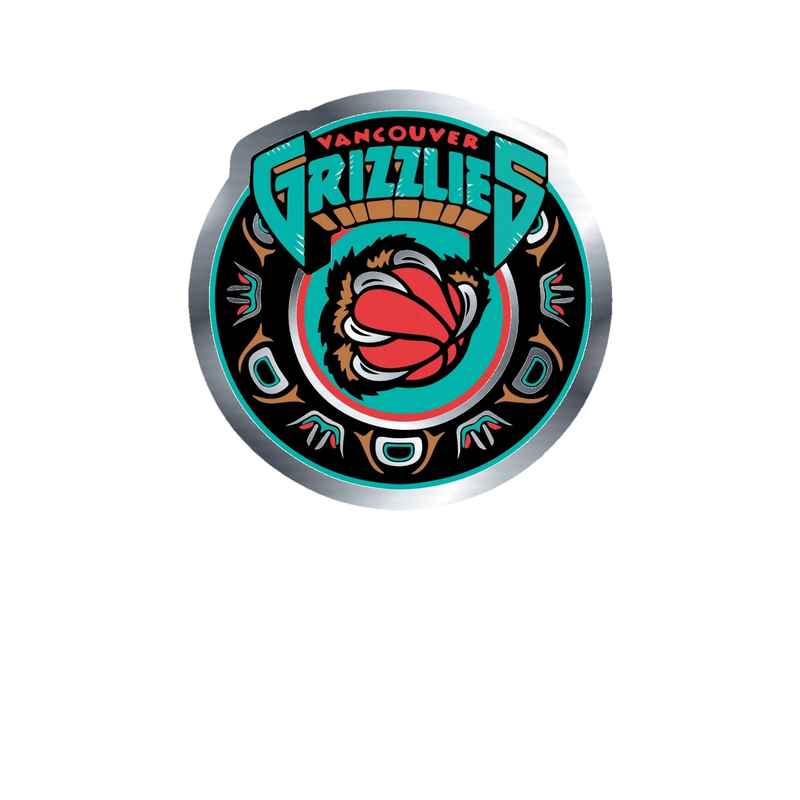 Memphis Grizzlies - Image 11 - Silver Chrome Vinyl Sticker - Custom Size