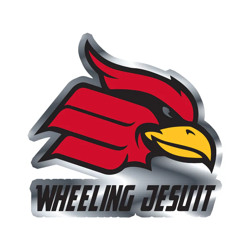 Wheeling University Silver Chrome Vinyl Decal - Custom Size
