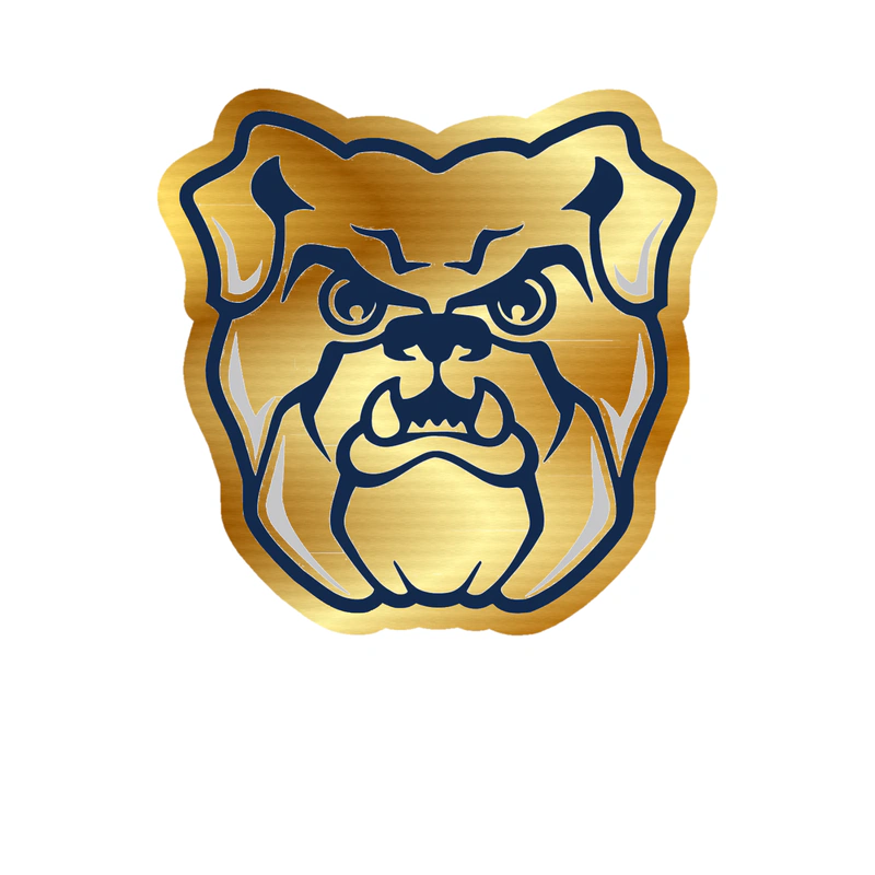 Butler Bulldogs Gold Chrome Vinyl Decal - Custom Size