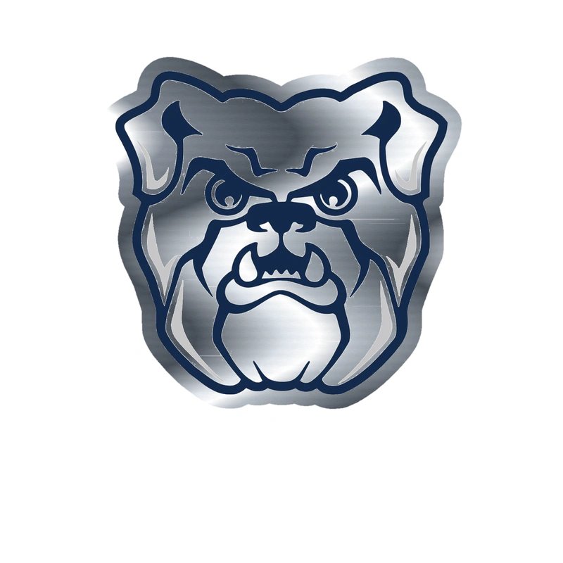 Butler Bulldogs Silver Chrome Vinyl Decal - Custom Size