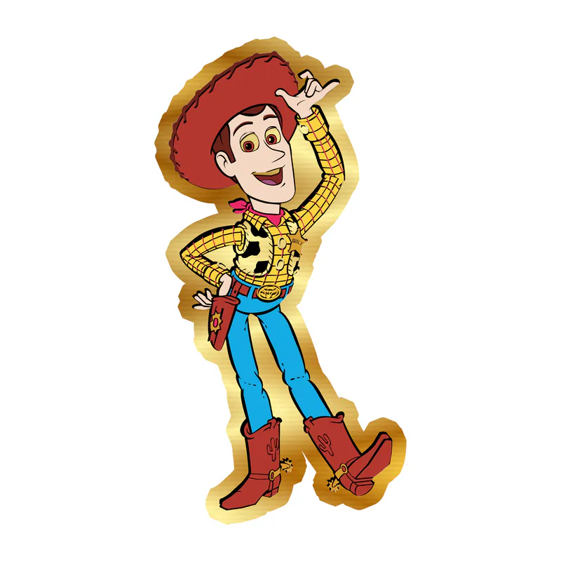 Toy Story Woody Gold Chrome Vinyl Sticker - Custom Size