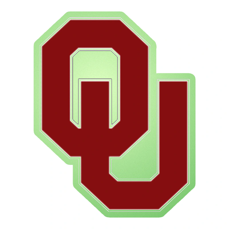 Oklahoma Sooners - Image 1 - Glow in the Dark Vinyl Decal - Custom Size