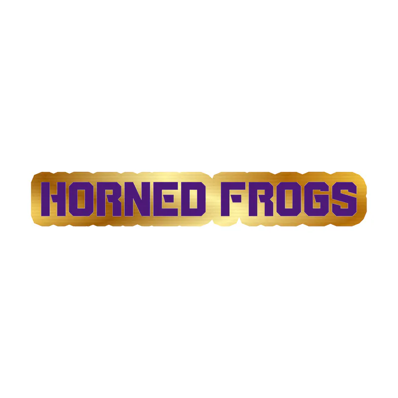 TCU Horned Frogs - Image 7 - Gold Chrome Vinyl Decal - Custom Size