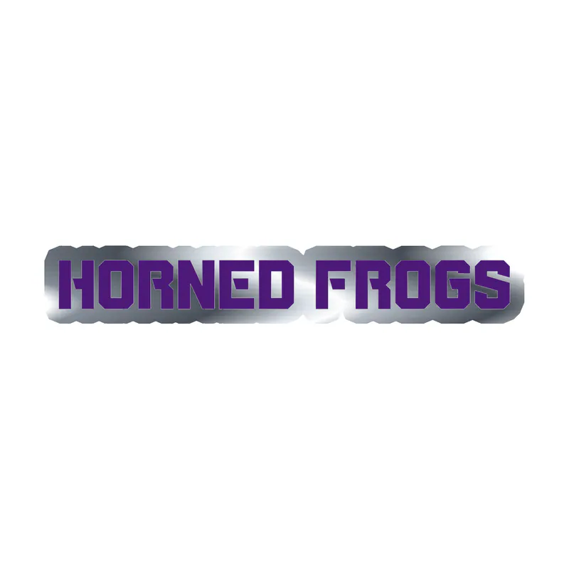 TCU Horned Frogs - Image 7 - Silver Chrome Vinyl Decal - Custom Size