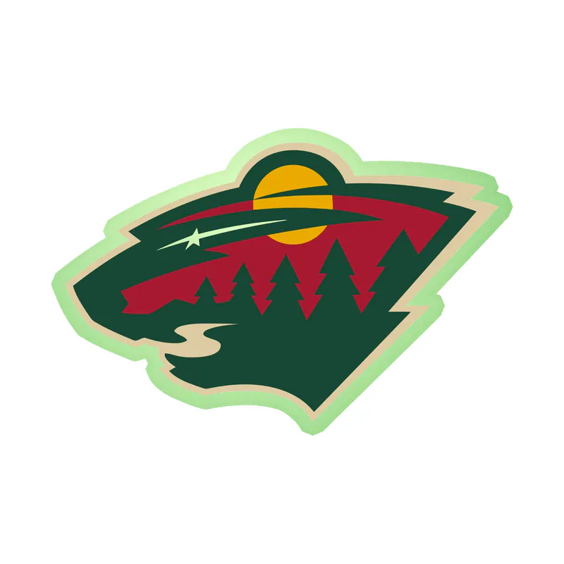 Minnesota Wild - Glow in the Dark Vinyl Sticker – Custom Size