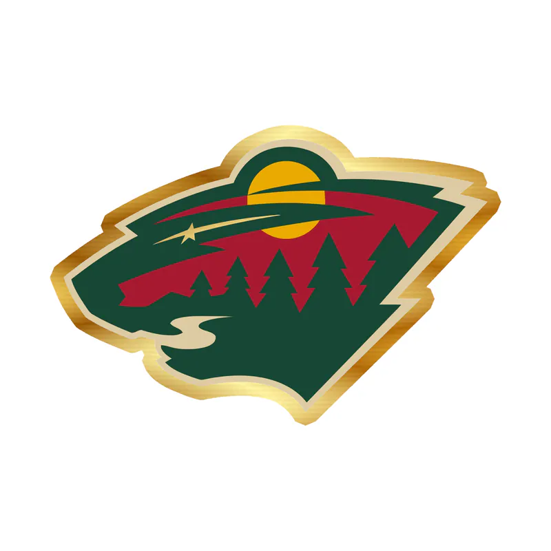 Minnesota Wild - Gold Chrome Vinyl Sticker – Custom Size