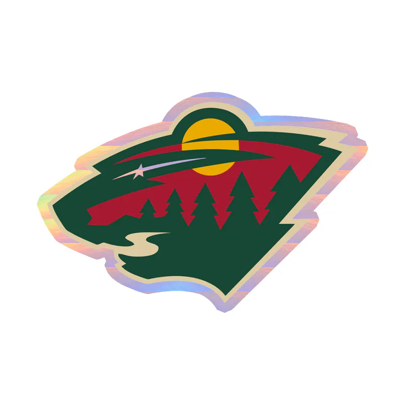 Minnesota Wild - Holographic Vinyl Sticker – Custom Size