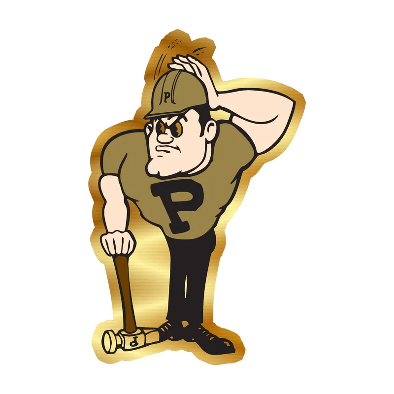 Purdue Boilermakers - Image 3 - Gold Chrome Vinyl Decal - Custom Size