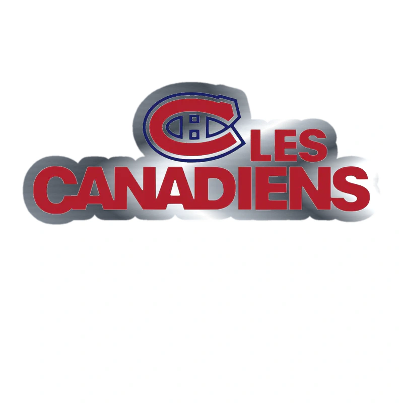 Montreal Canadiens - Les Canadiens - Silver Chrome Vinyl Sticker - Custom Size