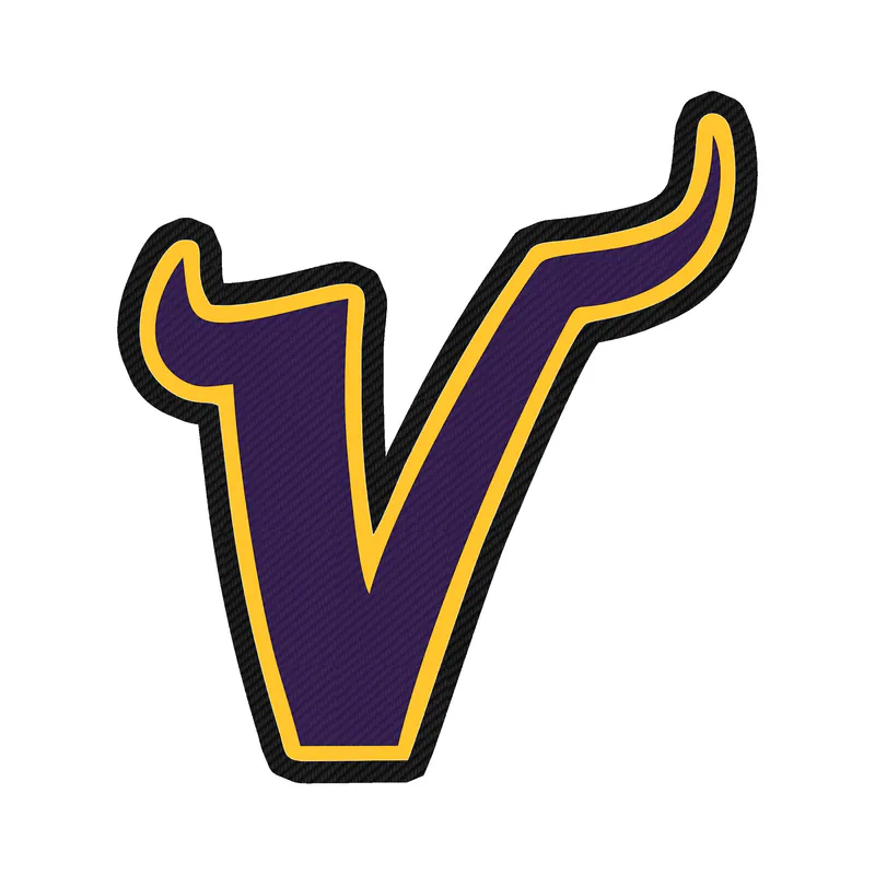 Minnesota Vikings - V - Carbon Fiber Vinyl Sticker - Custom Size
