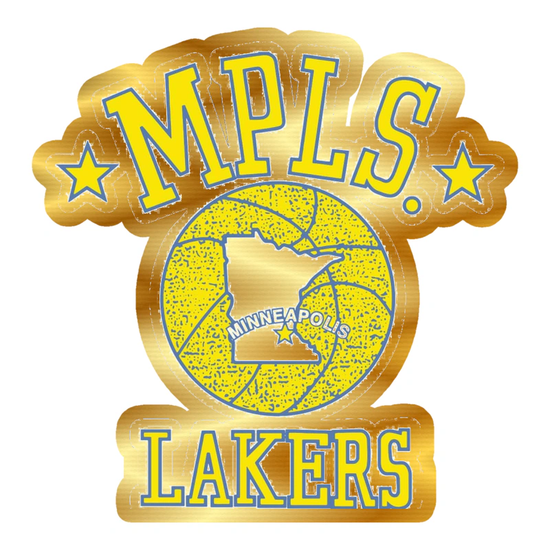 Los Angeles Lakers - Image 10 - Gold Chrome Vinyl Sticker - Custom Size