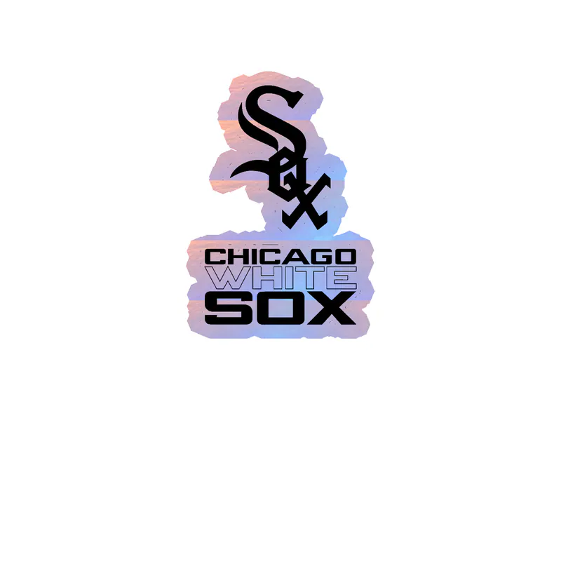 Chicago White Sox - Sox With Name on Bottom - Holographic Vinyl Sticker - Custom Size