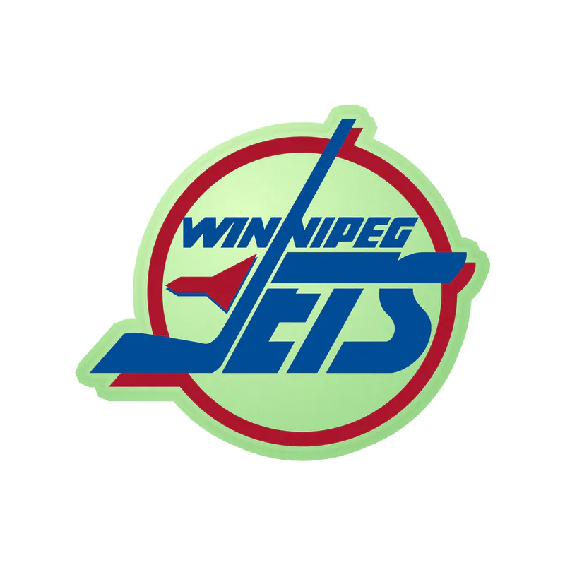 Winnipeg Jets - Image 1 - Glow in the Dark Vinyl Sticker - Custom Size