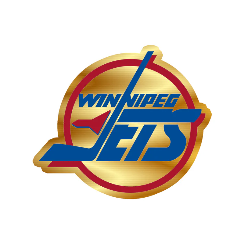 Winnipeg Jets - Image 1 - Gold Chrome Vinyl Sticker - Custom Size