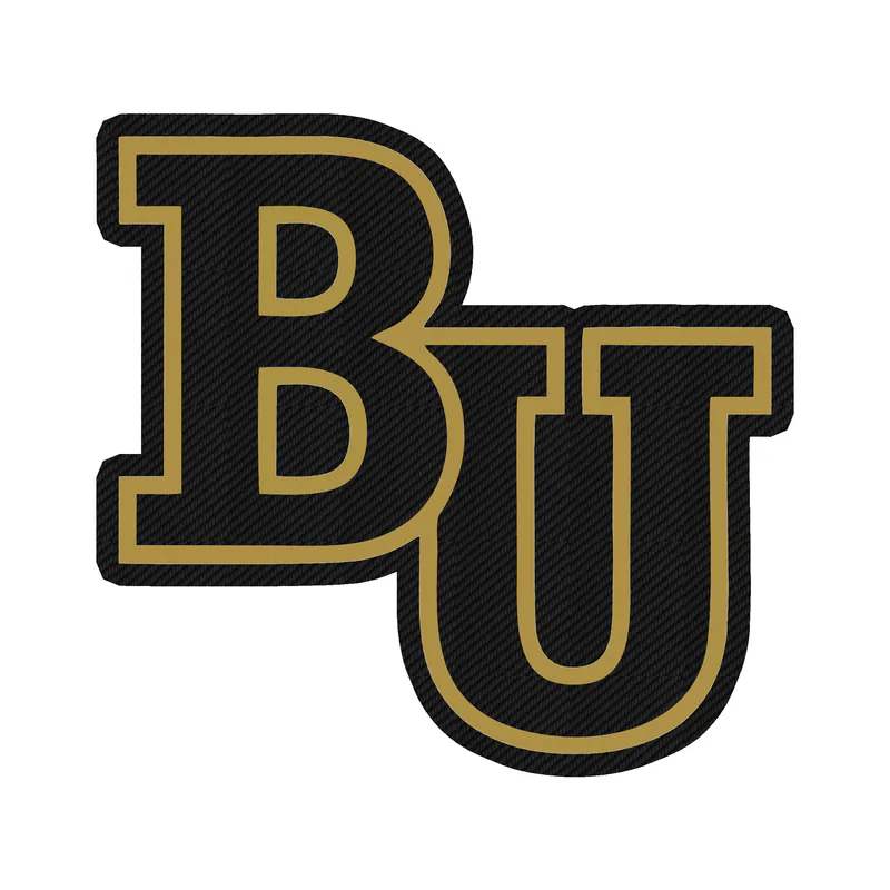 Bethel University - BU - Carbon Fiber Vinyl Decal - Custom Size