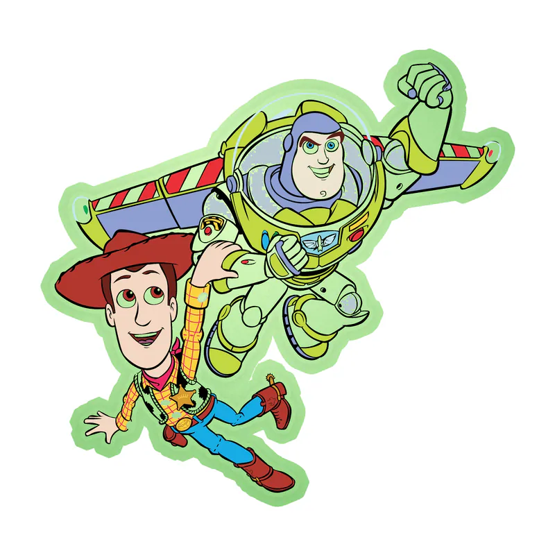 Toy Story Woody & Buzz Glow in the Dark Vinyl Sticker - Custom Size