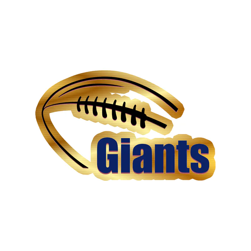 New York Giants - Football - Gold Chrome Vinyl Sticker - Custom Size