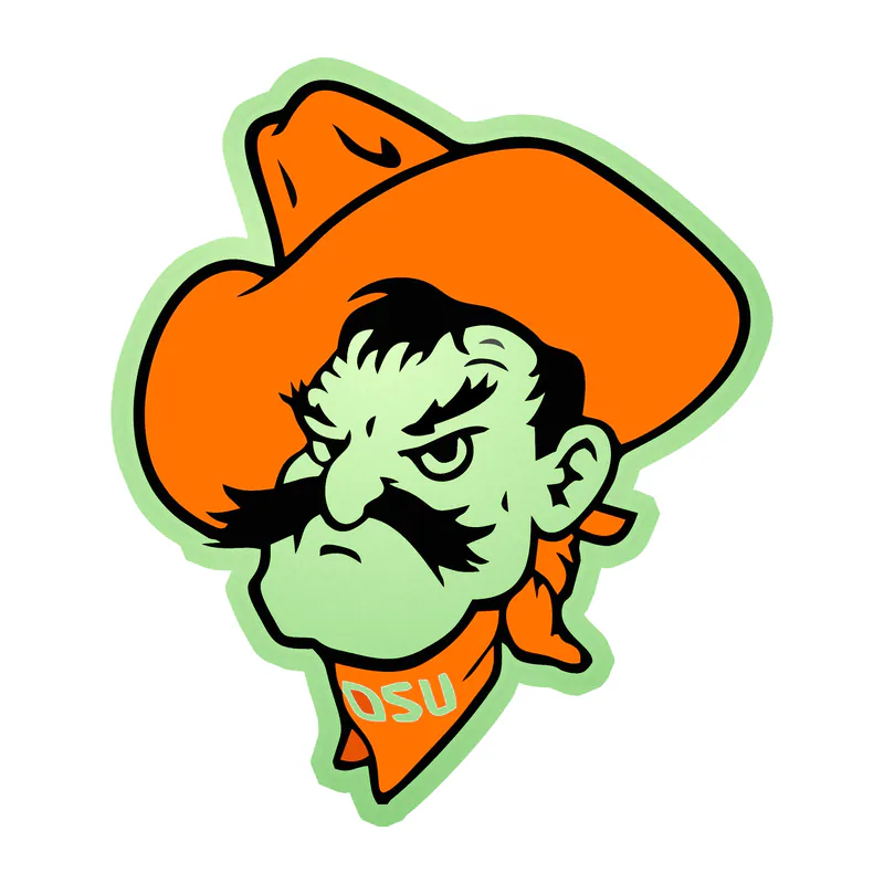 Oklahoma State University Cowboys - Image 3 - Glow in the Dark Vinyl Decal - Custom Size