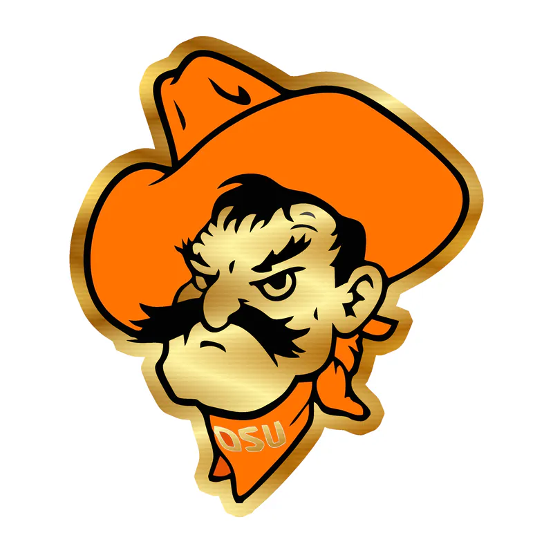 Oklahoma State University Cowboys - Image 3 - Gold Chrome Vinyl Decal - Custom Size