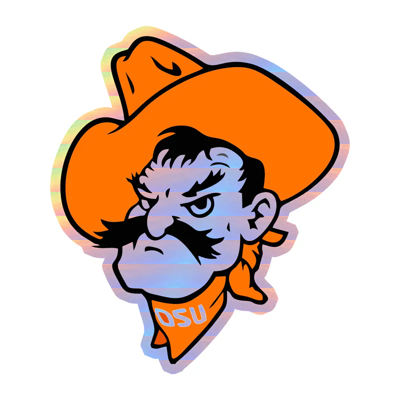 Oklahoma State University Cowboys - Image 3 - Holographic Vinyl Decal - Custom Size