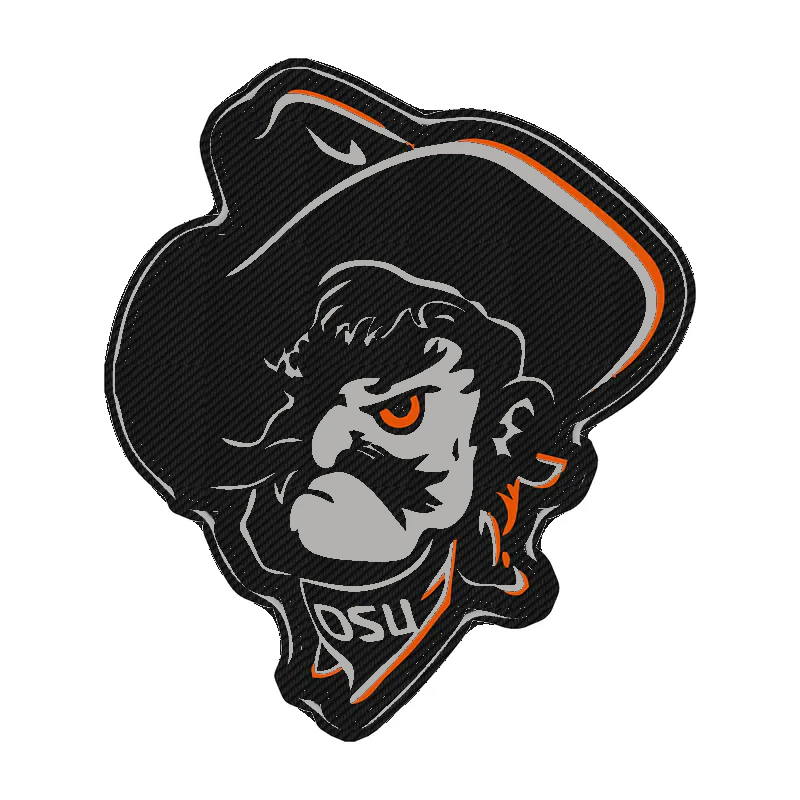 Oklahoma State University Cowboys Carbon Fiber Vinyl Decal – Custom Size
