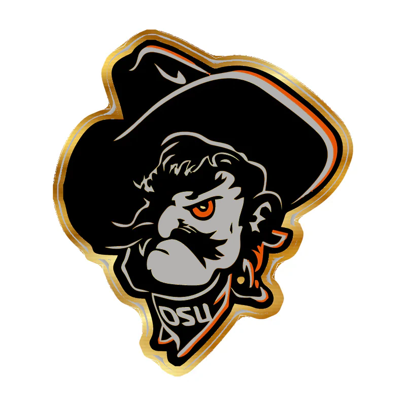 Oklahoma State University Cowboys Gold Chrome Vinyl Decal – Custom Size