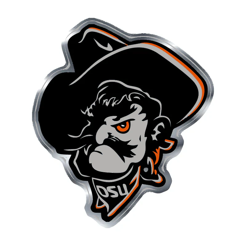 Oklahoma State University Cowboys Silver Chrome Vinyl Decal – Custom Size