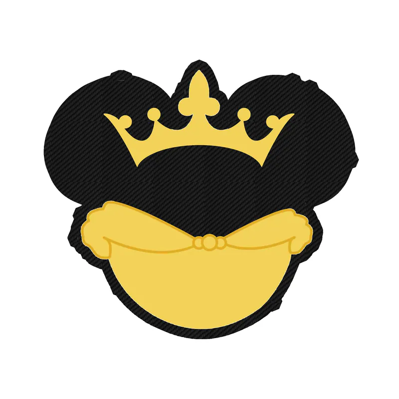Belle Minnie Carbon Fiber Vinyl Sticker - Custom Size