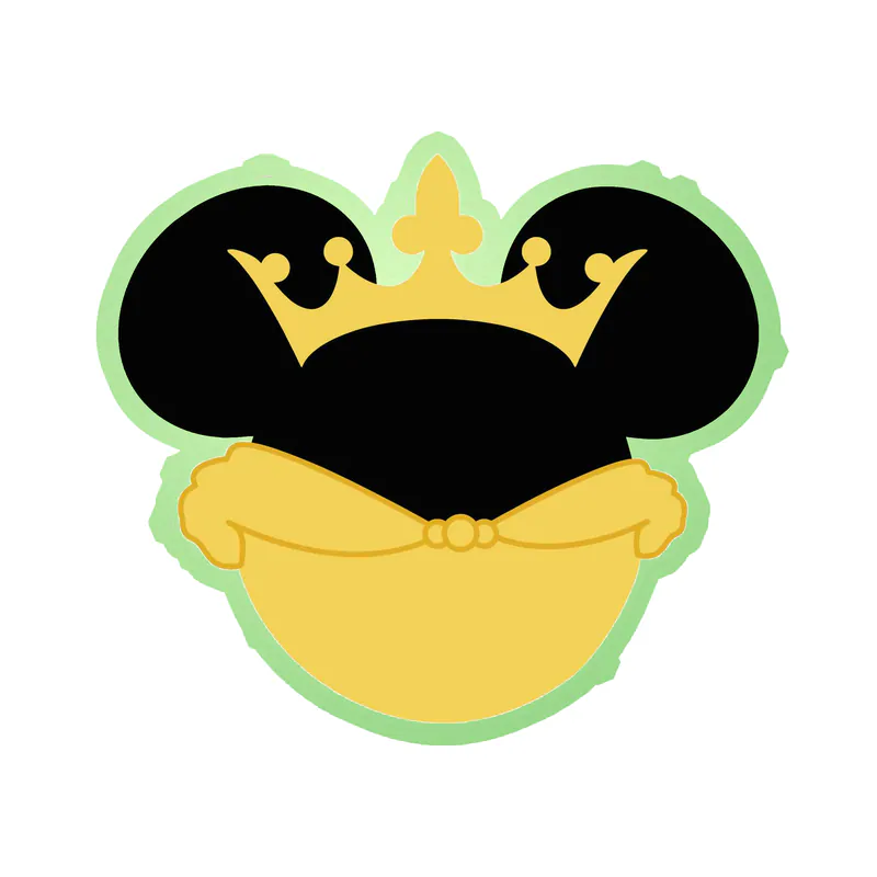 Belle Minnie Glow in the Dark Vinyl Sticker - Custom Size