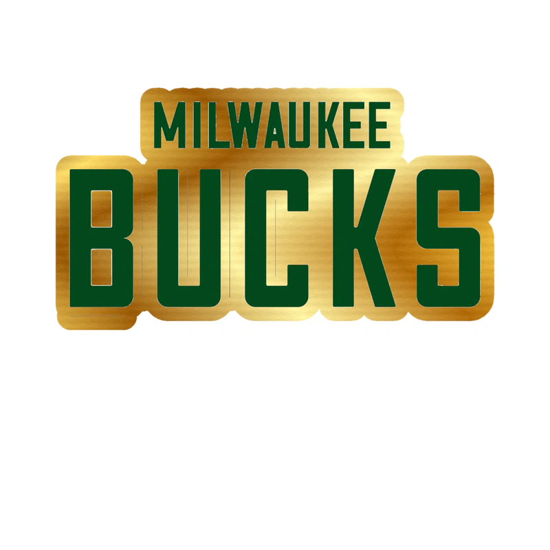 Milwaukee Bucks - Image 8 - Gold Chrome Vinyl Sticker - Custom Size