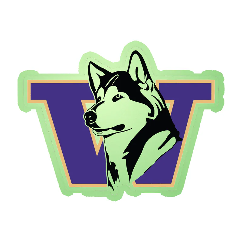 Washington Huskies - Image 3 - Glow in the Dark Vinyl Decal - Custom Size