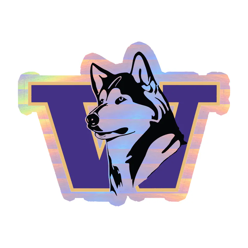 Washington Huskies - Image 3 - Holographic Vinyl Decal - Custom Size